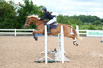 Honor Riley is foot perfect in the STX-UK Pony British Novice Second Round at the British Showjumping Area 48 Show